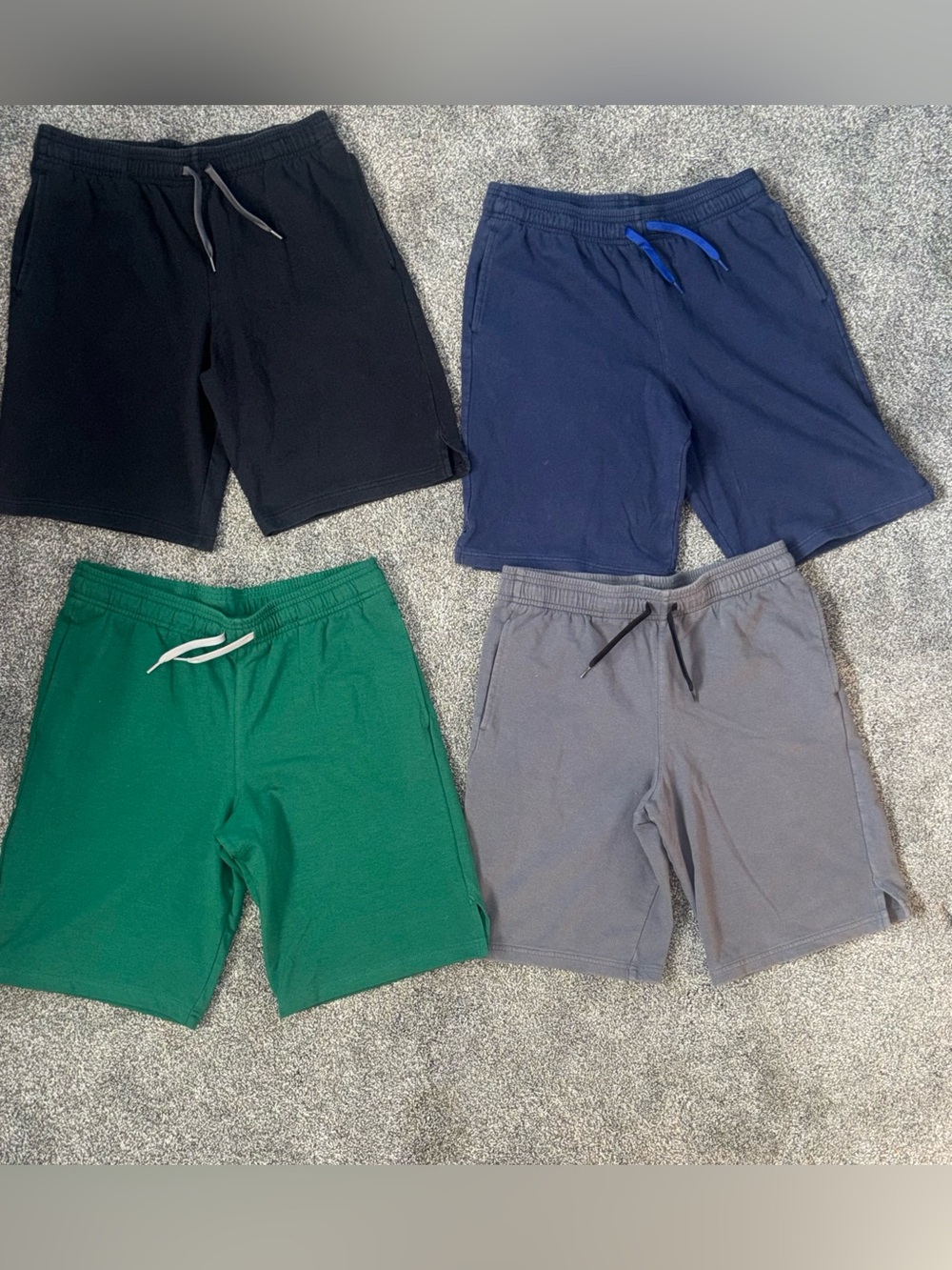 All In Motion BOYS Cotton Blend Pull-On Shorts - Navy, Black, Green, Gray | XL ~